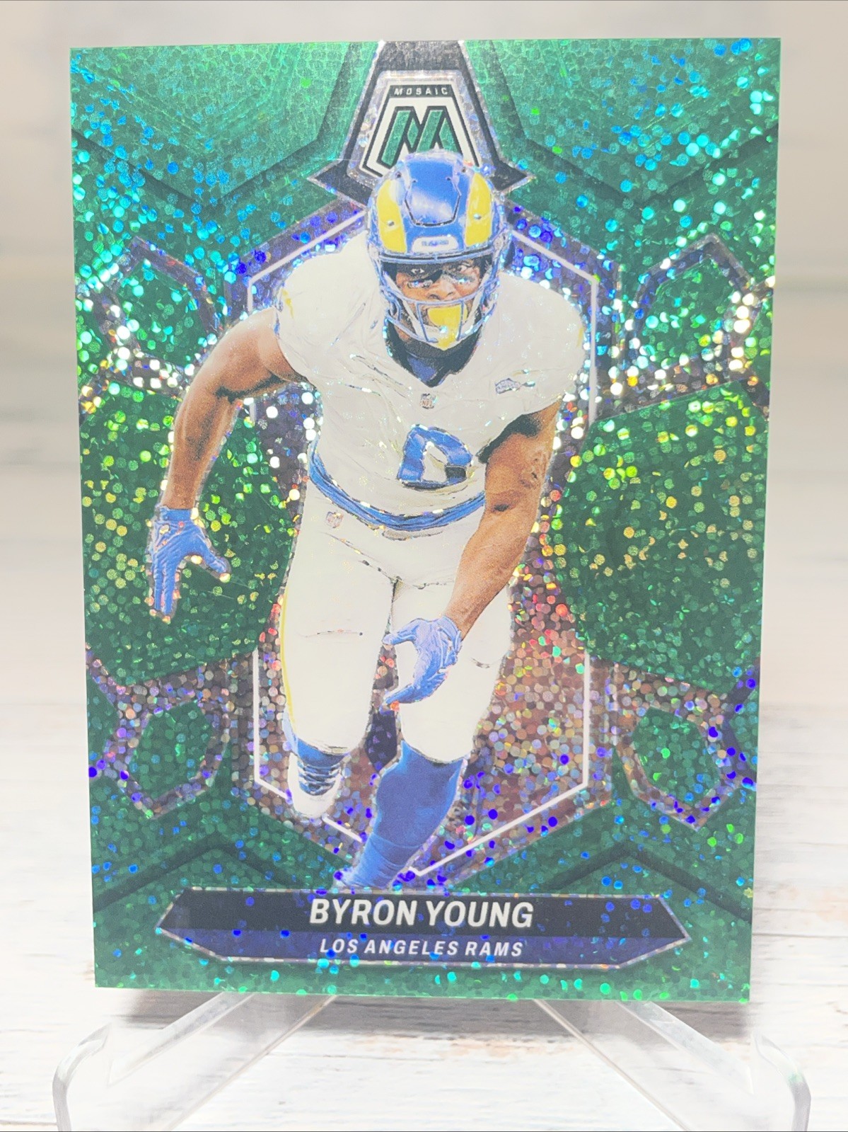 2024 Panini Mosaic Byron Young Green Sparkle #133 #/8