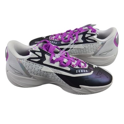 Puma Shoes Mens Size 9 White Purple Zeros Low Top Basketball Sneakers 311351-01