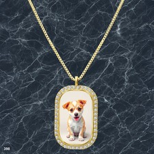 Gorgeous Cute Dog Puppy Pendant Necklace Image Design Stylish Gold Tone Pure