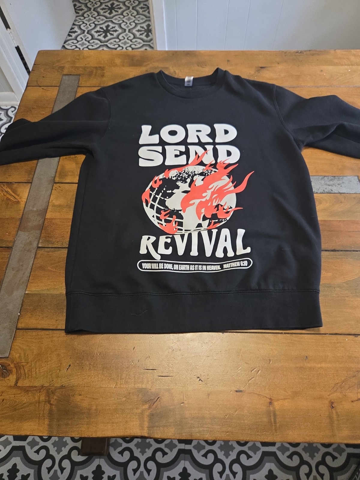 AS Colour Lord Send Revival Crewneck Sweatshirt Mens Medium Black Christian image 7