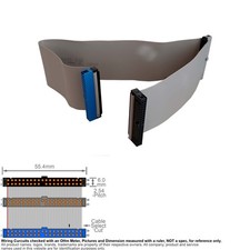 Cable IDE HDD CD Flat Ribbon 40 Pin 80 Wire 2 Drive 18 inch 18" ATA 133 Foxconn