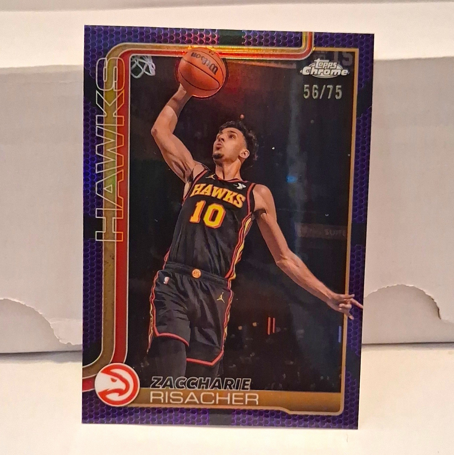 Topps 2025-26 Chrome Zaccharie Risacher  Rookie Atlanta Hawks #2 56/75