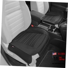 Faux Leather Seat Covers for Cars Trucks SUV - 2-Pack - Black Front Seats