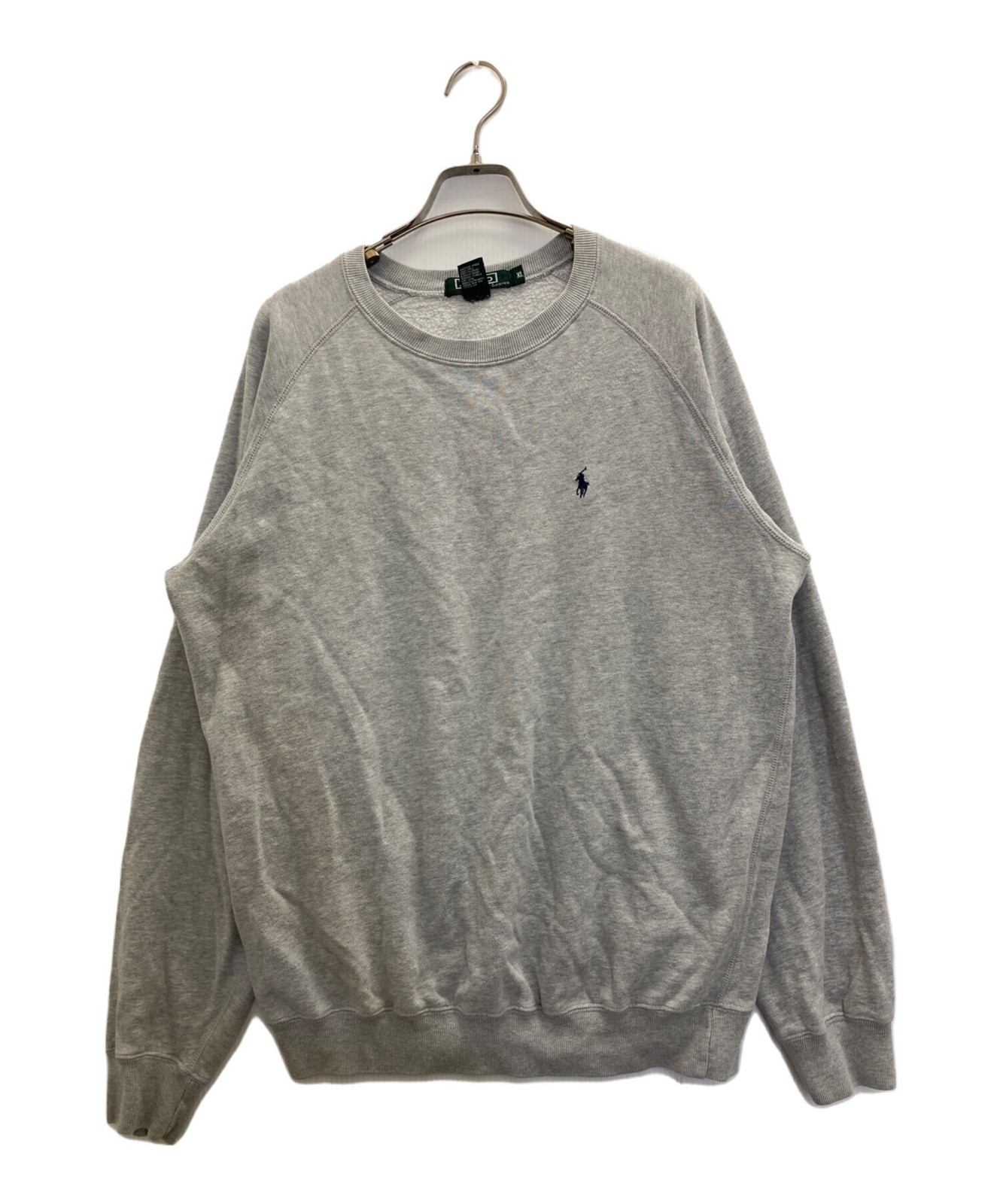 POLO RALPH LAUREN Pony anni 80 girocollo ricamato taglia: XL grigio uomo