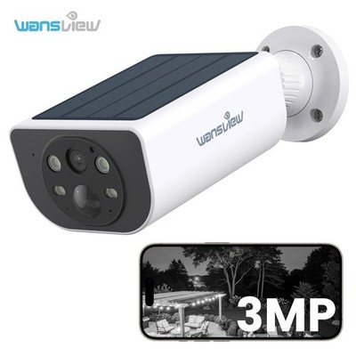 Wireless 3MP 2K Solar Battery Powered Wifi Home Security Camera System Outdoor