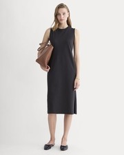 Everlane Weekend Midi Tank Dress Size XS Black Sleeveless 100% Cotton $68 MSRP