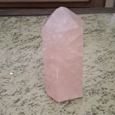 5" x 2" Rose Quartz Crystal Healing Tower for Meditation, Energy, Chakra, Reiki