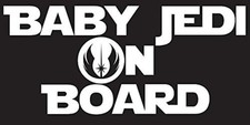 Baby on Board Car Decal Sticker, White, 7.25 x 3.25 Inches