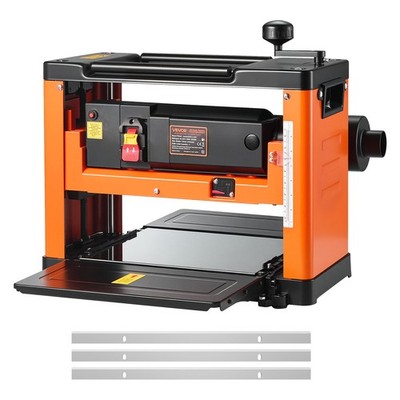 VEVOR Thickness Planer Three-Blade Power Benchtop Planer Woodworking 2000W 13 in