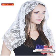 Lace Mantilla Catholic Chapel Veil Head Covering for Church Latin Mass