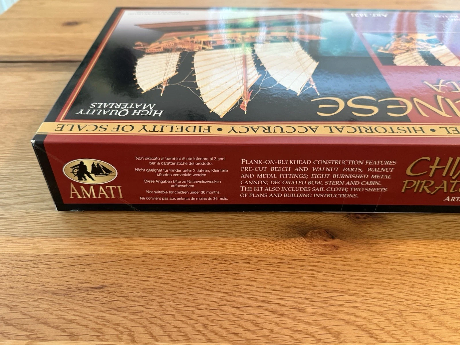 Amati 1421 1/100 Scale Chinese Pirate Junk Model Kit Giunca Cinese Pirata - New 5