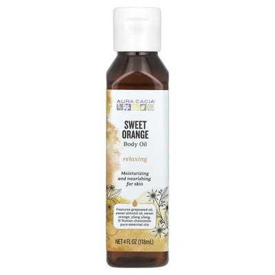 Body Oil, Sweet Orange, 4 fl oz (118 ml)