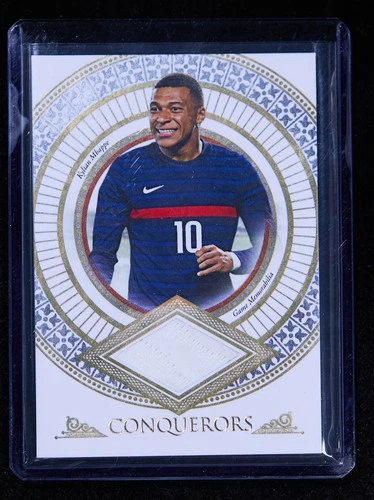 Kylian Mbappe 2023 Futera Unique Soccer Conquerors Patch 02/30[dbT7