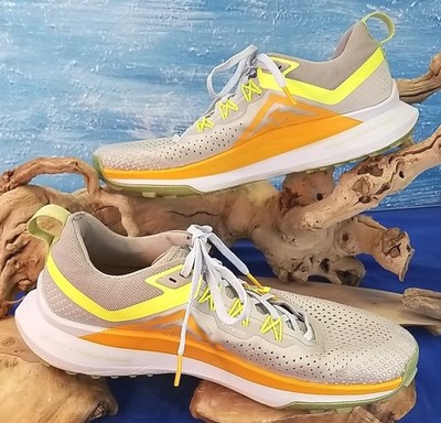 Men's Size 9.5 - Nike React Pegasus Trail 4 Light Iron Ore Volt (DJ6158-002)