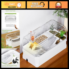 Aquatic Turtle Tank Kit with Lid, UV Basking Light, Water Filter  Accessories