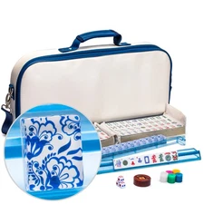 American Mahjong Set, "Chinoise" with Soft Leatherette Case