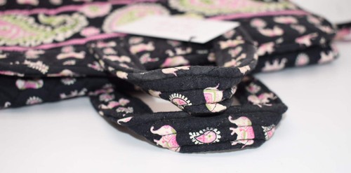 Vera Bradley Travel Cosmetic & Toiletry Organizer in "Pink Elephants" Pattern - Picture 3 of 11