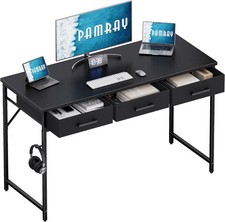 47 Inch Small Computer Desk W/ 3 Drawers Bedroom Study Writing Home Office Table