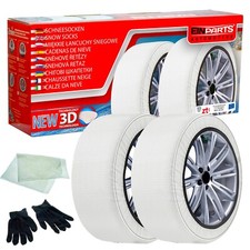 Textil-Schneeketten Schneesocken Stoffketten EU 16662-1 Weiß R14-R21 Größe XL