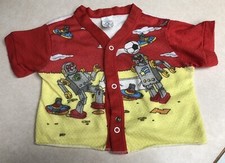 Vintage Gerber Pajamas Shirt Top Robots 4T