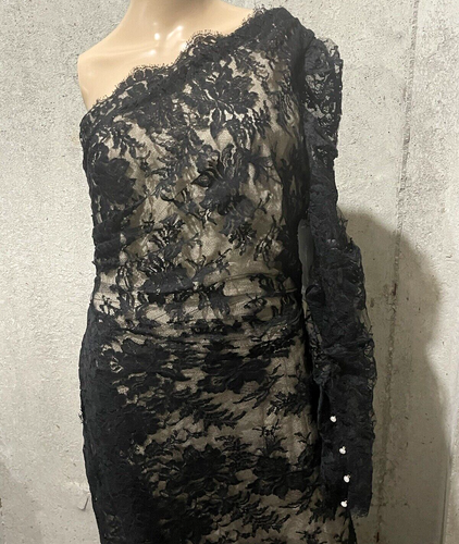 New NWT Monique Lhuillier Collection Embroidered Lace Long Maxi Gown Dress US 10 - Picture 4 of 8