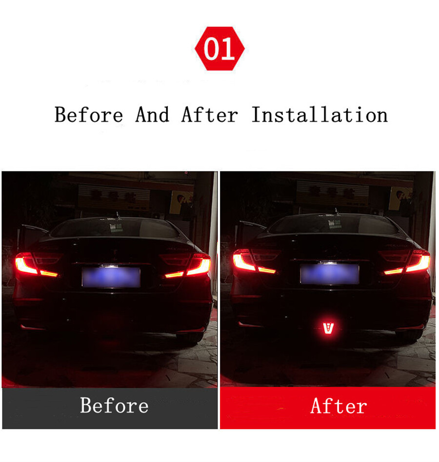 Led Rear Diffuser Lamp Car Rear Bumper Brake Light Tail Diffuser LED Fog Lamp F1 Style Strobe ...
