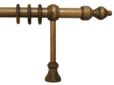 Gardinenstangen Vorhangstangen 28 mm, Holz und Metall/Kunststoff