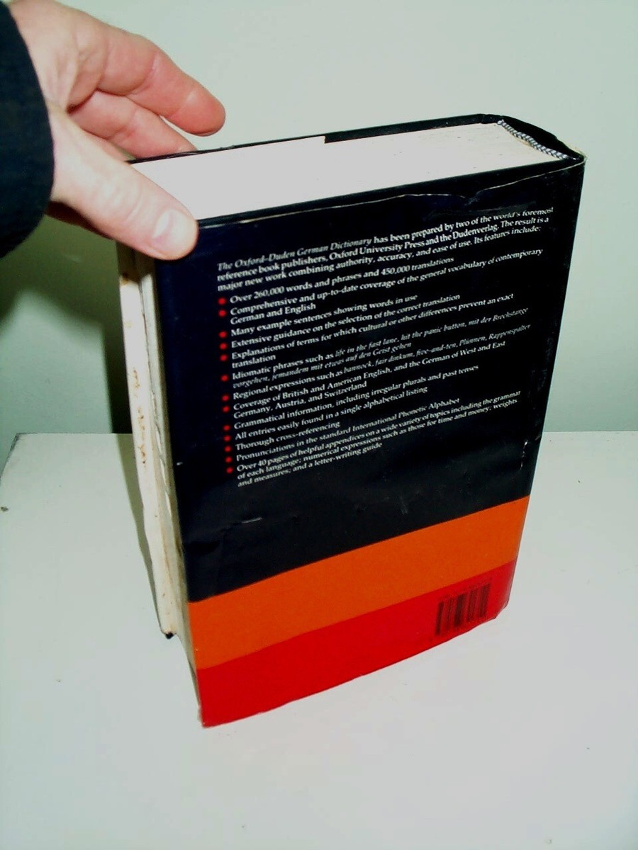 The Oxford Duden German English Dictionary 1990 Hardcover