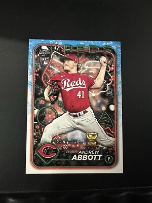 2024 Topps Holiday Andrew Abbott (RC) Rookie #H82 Reds