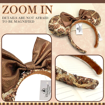 Disney Parks GIRAFFE Animal Print Sequin Minnie Ears Headband DisneyParks Animal Kingdom Giraffe Animal Print Sequin  main image 4