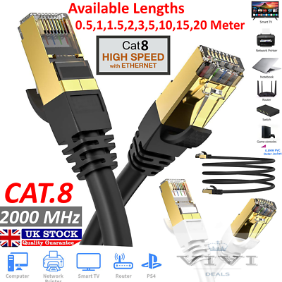 Plug Rj 45 Cavo Ethernet Cat8 SSTP Dorato, Ultrassottile: Velocità Fino A 40Gbps, Perfetto Per Rete LAN Ad Alta Velocità - Apex Fashion Cavo Rete Ultrasottile Cat8 - Foto 9
