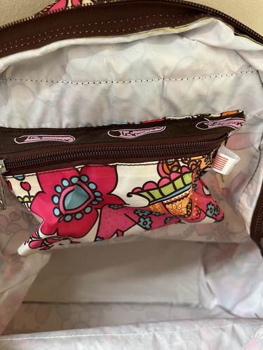 Le Sportsac Backpack Flower Power Hearts Bag Small 16x13x5 - Picture 9 of 12
