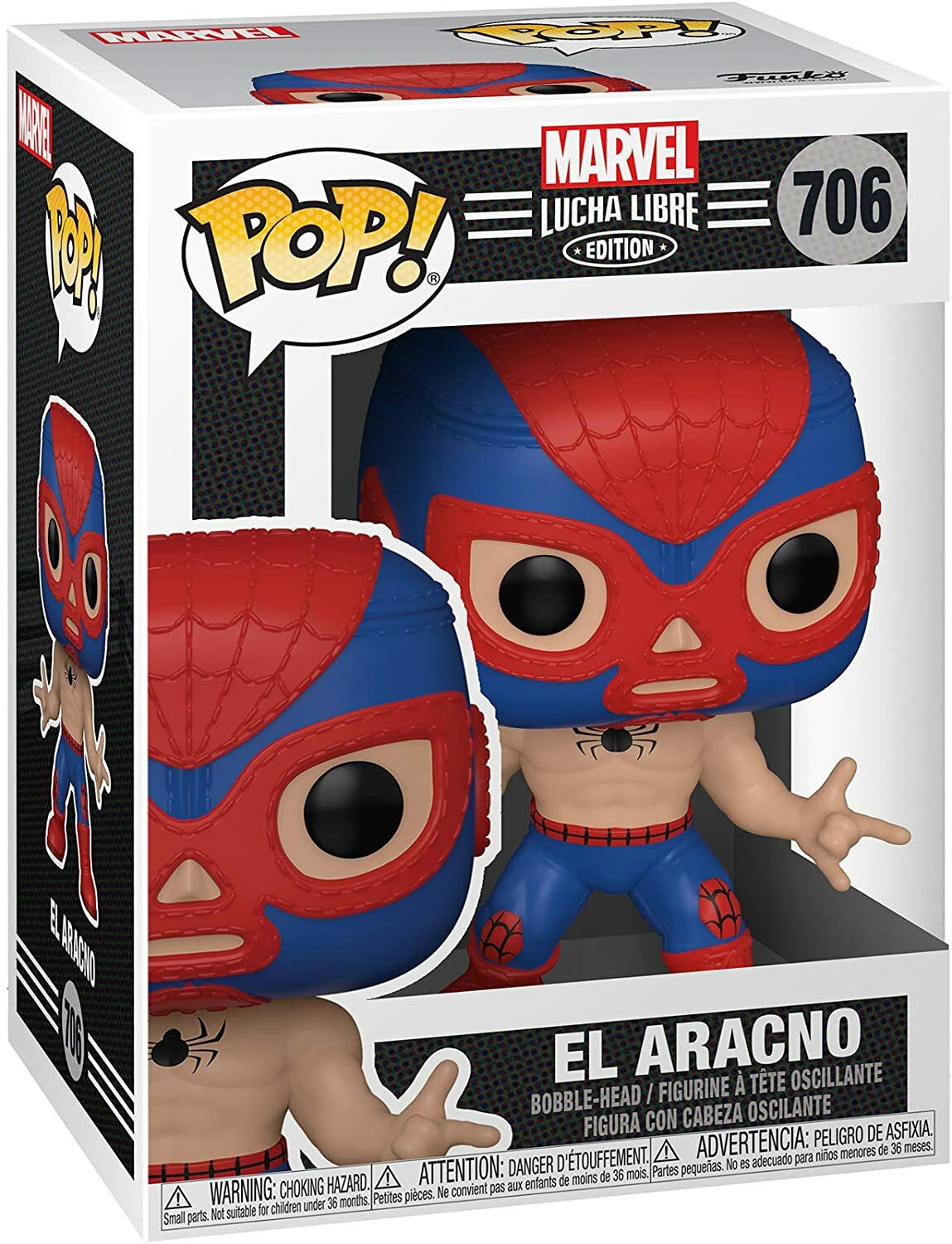 Funko Pop! Marvel: Luchadores - Spider-Man 706 47692 Vinyl Figure New In Stock