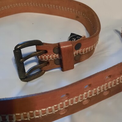 Vintage BRAVE BELTWORKS Brown Leather Belt Brave Beltworks Brown Leather and Horse Hair Women main image 4