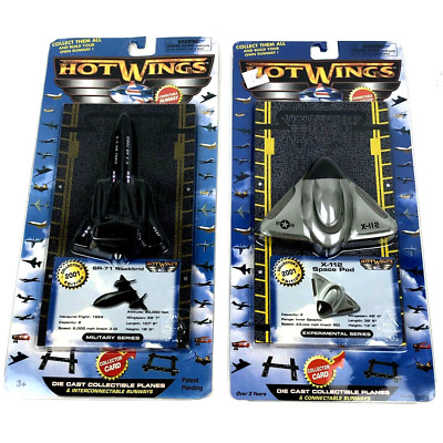 Lot of HOT WINGS Die Cast Planes ~ SR-71 Blackbird & X-112 Space Pod