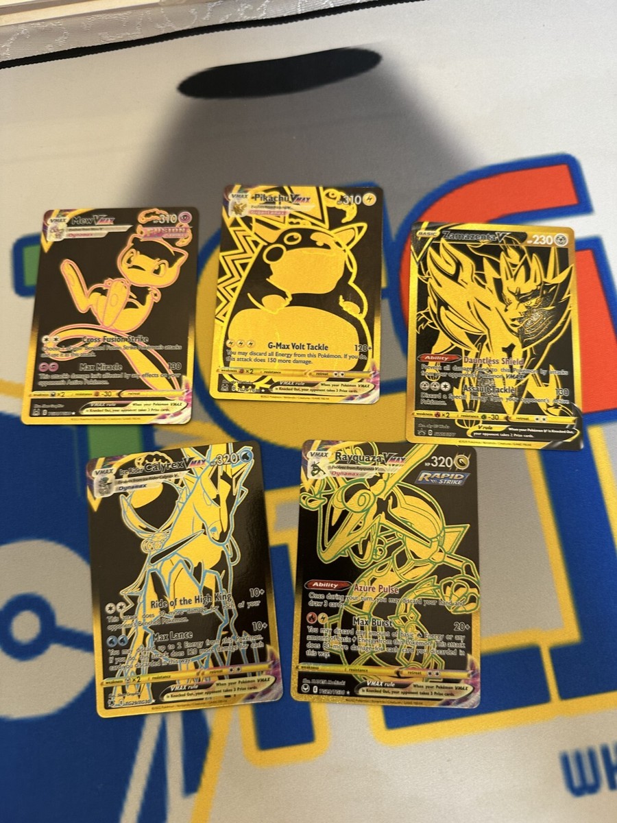 Pikachu VMAX black & gold total 5 card