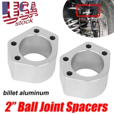 Billet Aluminum Ball Joint Spacers 2” For Silverado Chevy Chevrolet Sierra 07-18