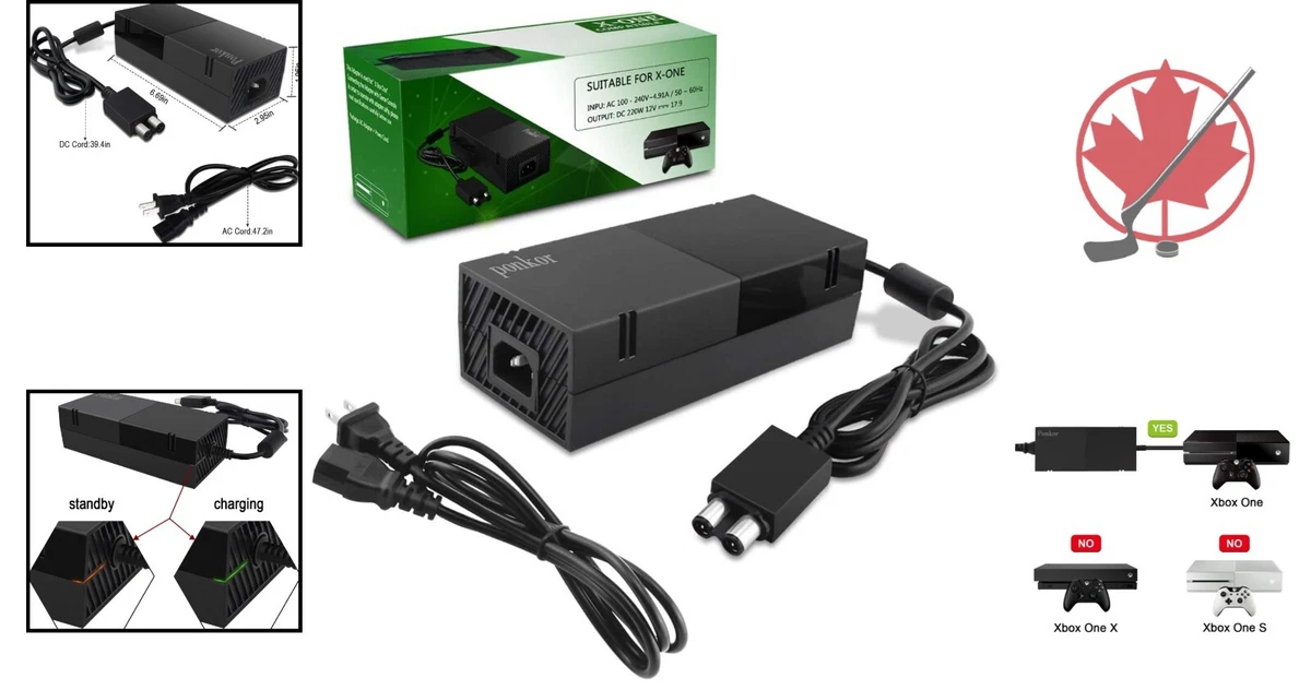Upgraded Xbox One Power Supply Brick Low Noise Global