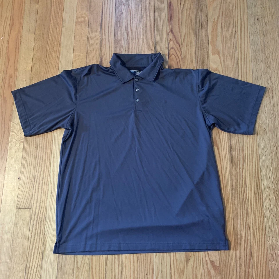 Pebble Beach Performance Men's Polo Shirt Size XL Gray Grey Golf Athletic - Image 2 of 4