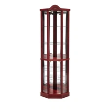 Glass Cabinet Lighted Corner Cabinet Display Curio Cabinet Glass Display