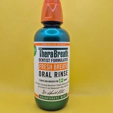 Thera Breath Dentist Formulated Fresh Breath Oral Rinse1 MILD MINT 16  oz NEW!