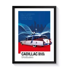 Cadillac Miller-Meteor, Ghostbusters, Famous Cars, Printable Poster, Wall Art