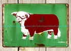 Hereford Bull metal tin sign office shop tin signs