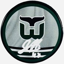 Jordan Martinook Signed Carolina Hurricanes Reverse Retro Puck + Beckett COA