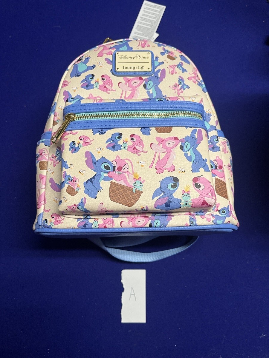2024 Disney Parks Loungefly Stitch & Angel All Over Mini