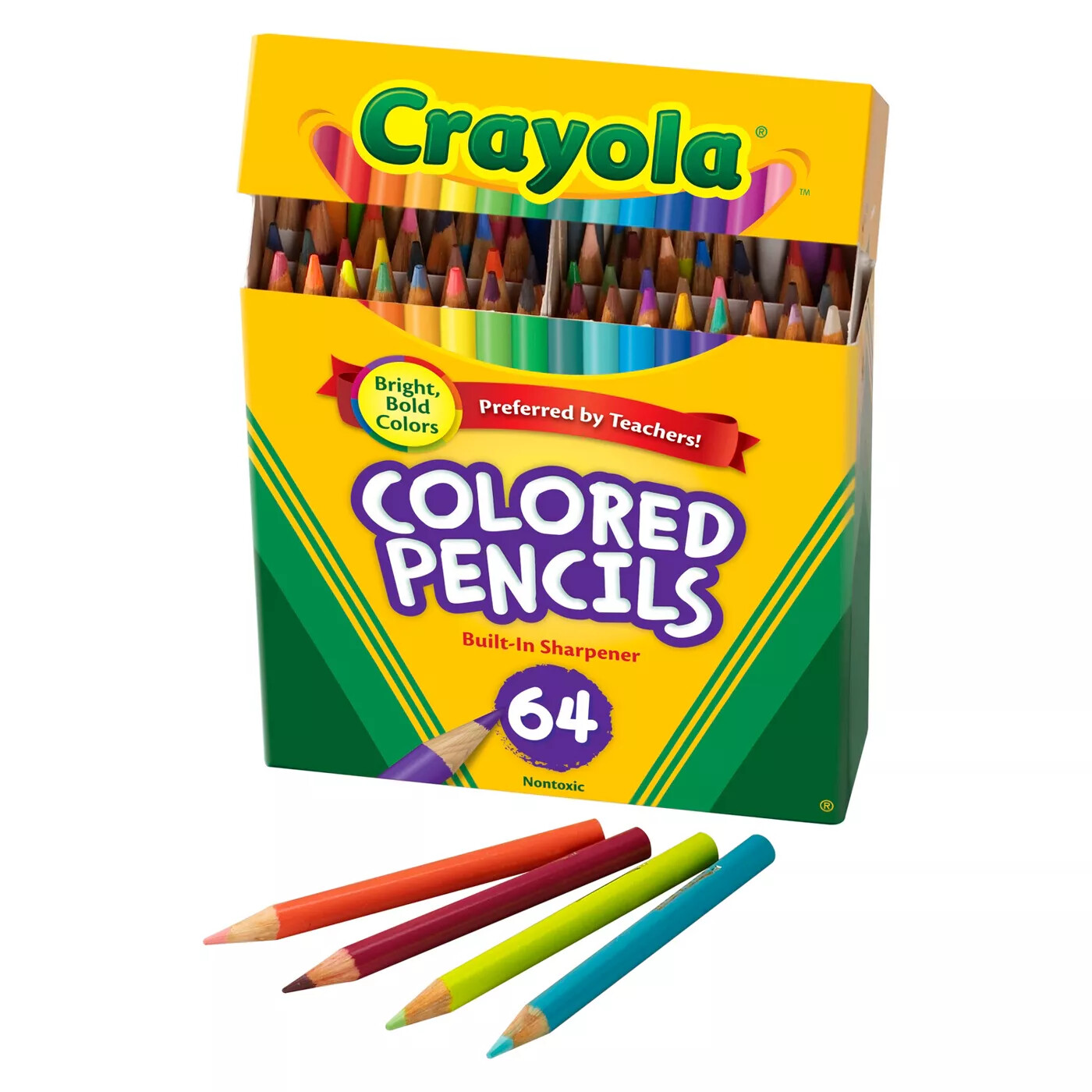 3 X Crayola Short Colored Pencil Set 64 Box 718360 Build in Sharper