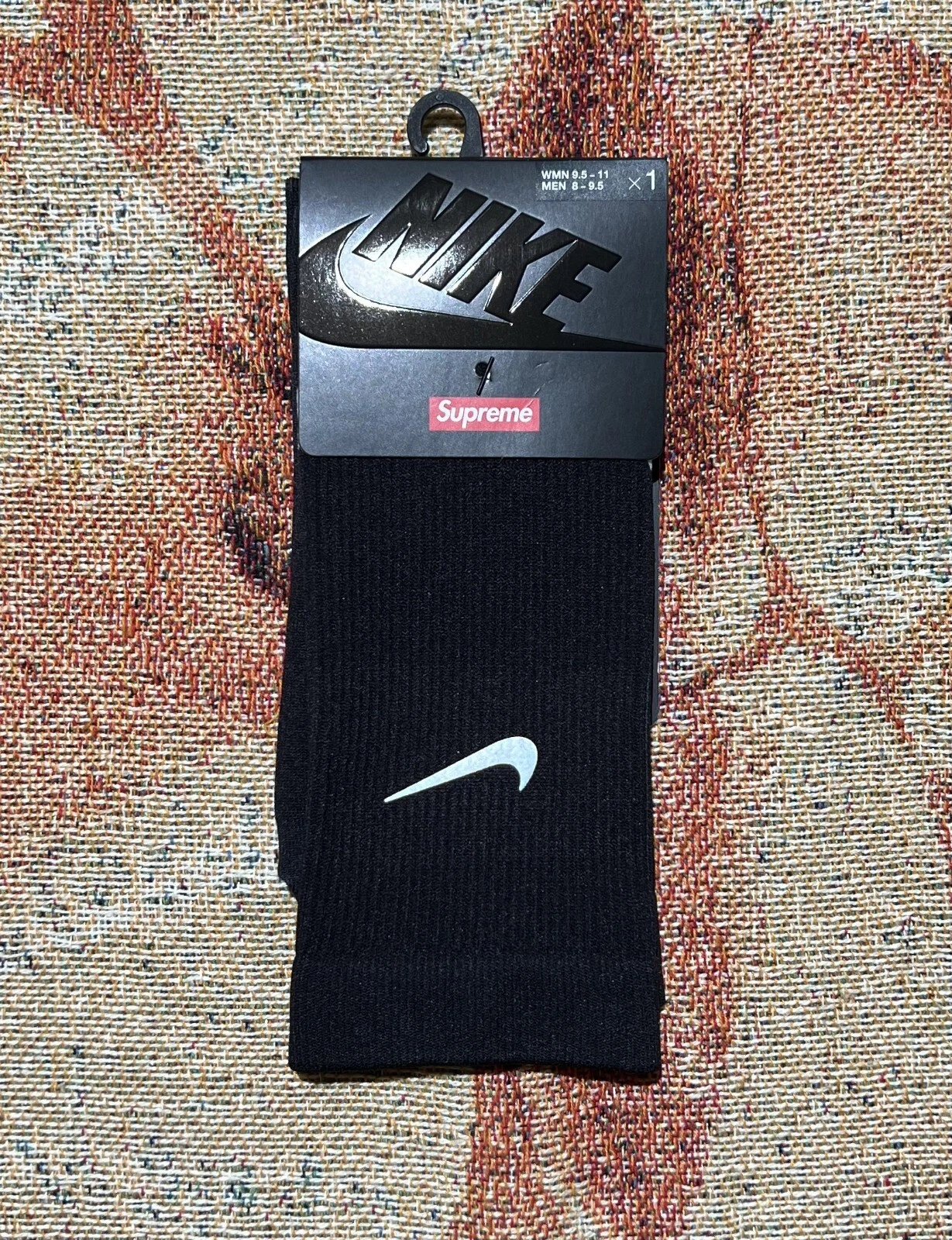 Chaussette noire Supreme Nike Spark Crew taille 8 9,5 neuve