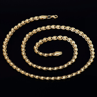 Filigrane Halskette Collier Goldkette 585 14K Echt Gold 4mm 50cm NEU  SCHMUCK