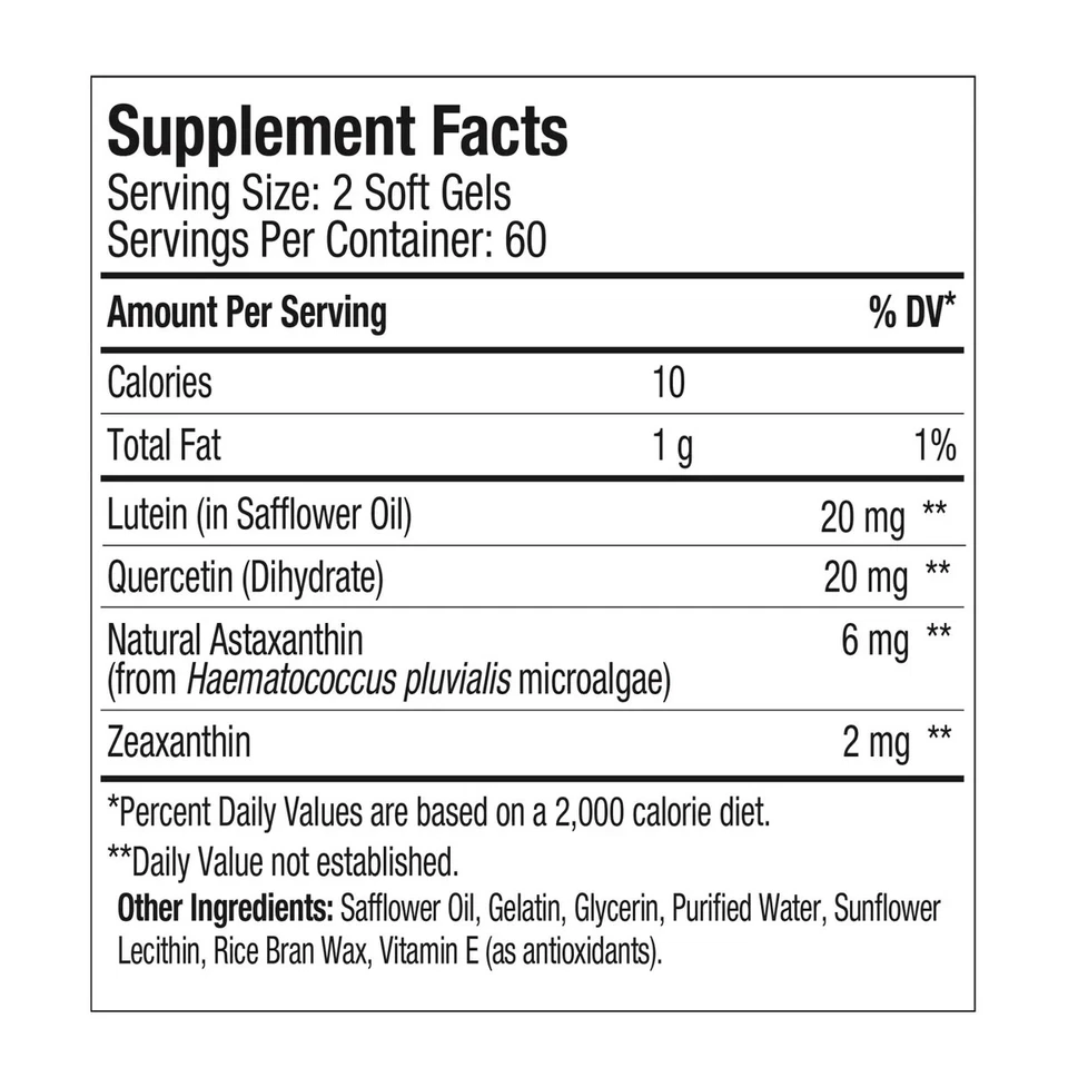 USA EyeAstin Overall Eye Support Supplement 120 Softgels - Image 4 of 4