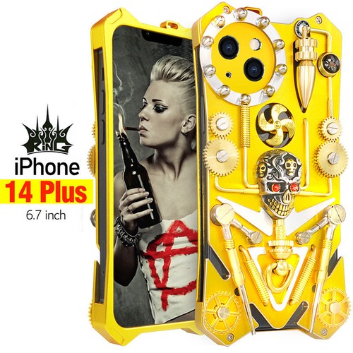 For iphone 15 14 13 12 Pro max Plus Gears Metal Armor shockproof Back Case - Picture 14 of 16